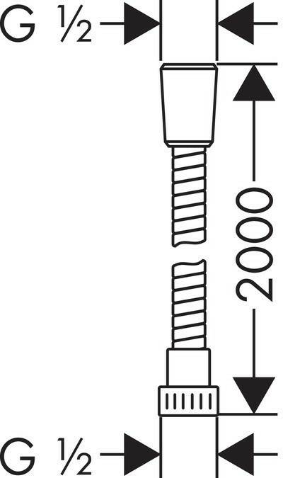 Baños y fontanería Hansgrohe Metaflex 200 cm (28264000)