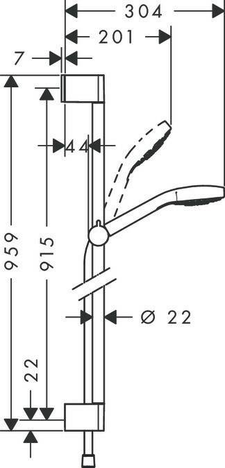 Baños y fontanería Hansgrohe Croma Select E 1jet (26595400)