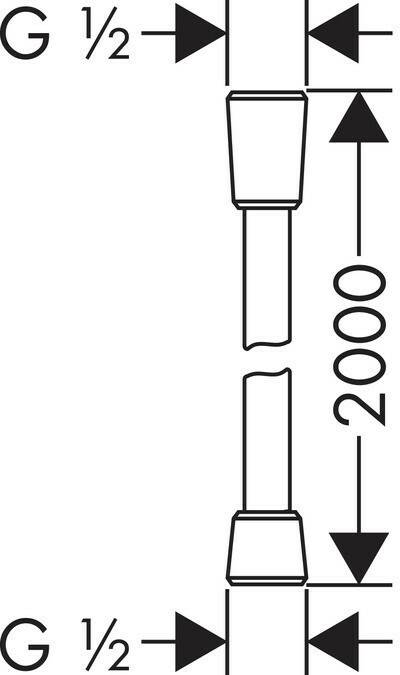 Baños y fontanería Hansgrohe Isiflex 2000 mm (28274002)